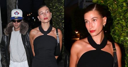 Hailey Bieber odsłania DŁUGIE nogi w czarnej mini. Tak wyglądała na randce z posępnym Justinem (ZDJĘCIA)