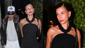 Hailey Bieber odsłania DŁUGIE nogi w czarnej mini. Tak wyglądała na randce z posępnym Justinem (ZDJĘCIA)