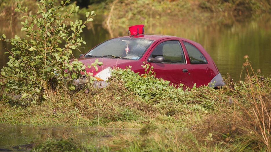 Temporary
The car of a person found dead during severe floods is seen in Guingamp, C�tes-d?Armor, Brittany, France, on September 22, 2025. Heavy rainfall of up to 80 mm in half a day caused widespread flooding across the department, leaving roads disrupted and emergency services overwhelmed. Photo by ABACAPRESS.COM
Girard Thomas/Abaca