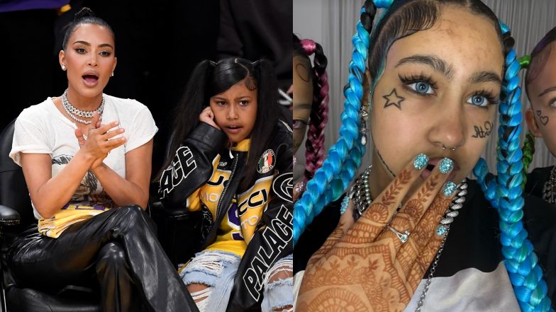 Kim Kardashian i North West o kolczyku w dłoni 12-latki