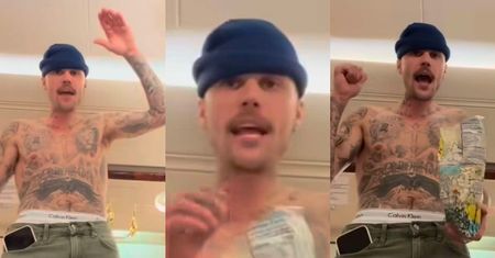 Justin Bieber bez koszulki rapuje, że jest "na haju". Fani przerażeni: "Narkotyki go NISZCZĄ"
