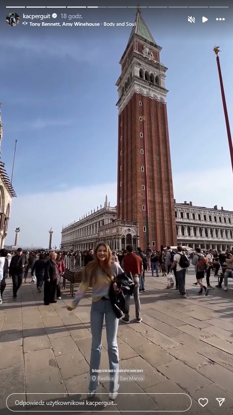 Julia Żugaj w Wenecji z Kacprem Dworniczakiem
