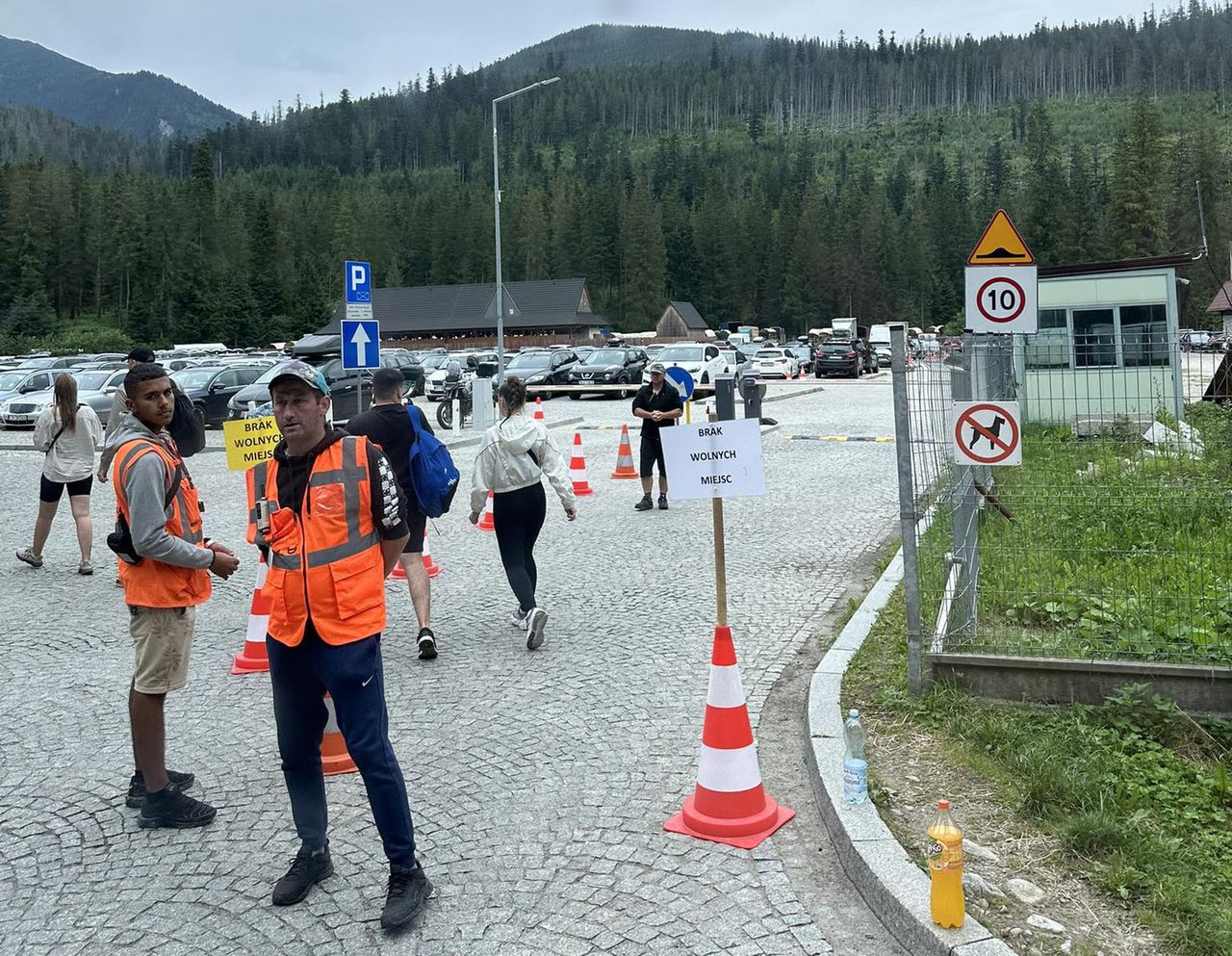 Na parkingu przy szlaku nad Morskie Oko nie ma miejsc już przed godz. 9