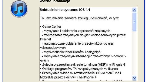 Uaktualnienie systemu iOS 4.1 już jest! [aktualizacja] 1