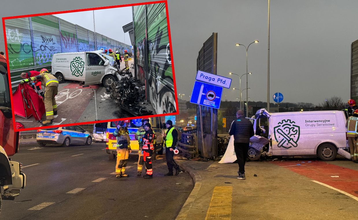 Karambol w stolicy. Fragmenty aut rozrzucone na kilkadziesiąt metrów