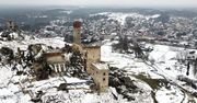 Olsztyn: Zamek w zimowej scenerii. Niezwykłe ujęcia z drona