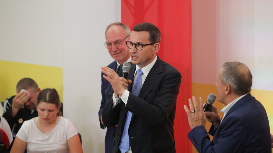 Mateusz Morawiecki na spotkaniu w Działdowie