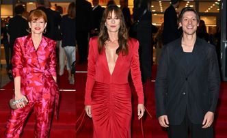 Gwiazdy na otwarciu 50. Festiwalu w Gdyni: Karolina Gruszka w różu, Maja Ostaszewska w sukni z dekoltem, Eryk Kulm