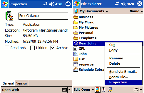 CEProp - nowe funkcje eksploratora Windows Mobile.