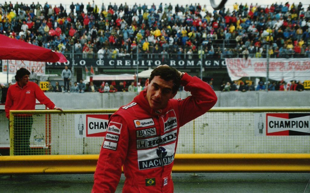 Ayrton Senna na torze Imola pięć lat przed swoją śmiercią