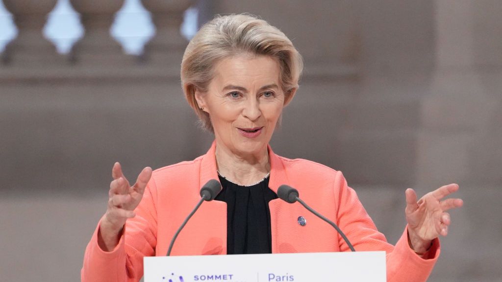 Key Speakers at the AI Action Summit in Paris
Ursula von der Leyen, president of the European Commission, speaks at the AI Action Summit in Paris, France, on Tuesday, Feb. 11, 2025. France's president Emmanuel Macron said foreign and domestic companies will invest a total of 109 billion in artificial intelligence projects in France, marking a push to position the country as a competitive hub for AI development.t. Photographer: Nathan Laine/Bloomberg via Getty Images
Bloomberg
tech, emea, european, french, euro members, forum, business news, summit, conference, computing, e.u., eu, hardware, information technology, computers, paris, speakers, industries