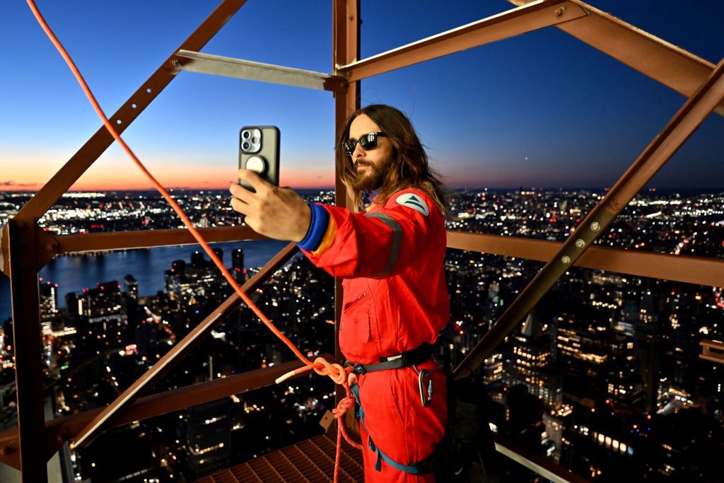 Jared Leto at the Empire State Building