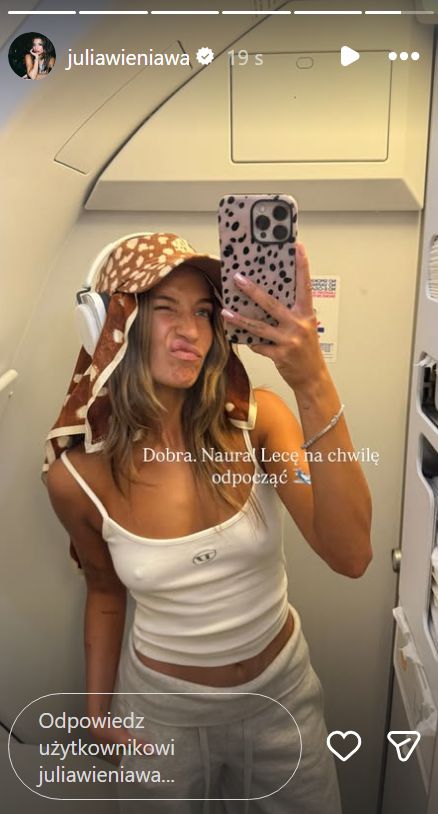 Julia Wieniawa leci na wakacje