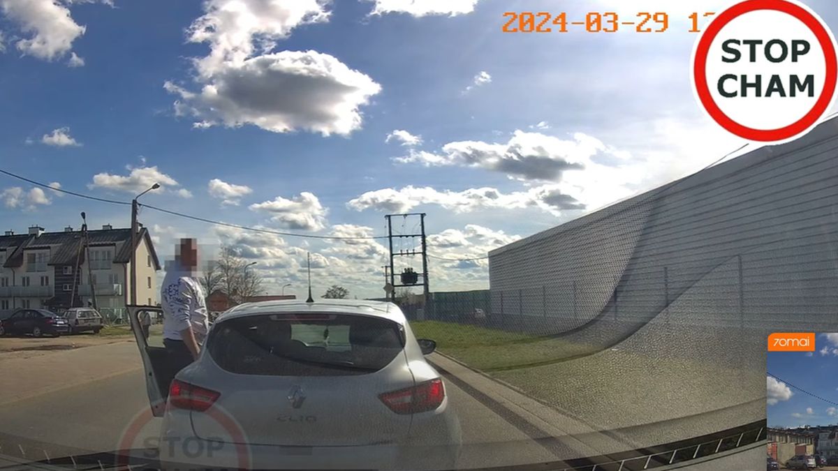 Kierowca renault doprowadził do kolizji, a później zaczął dyskutować