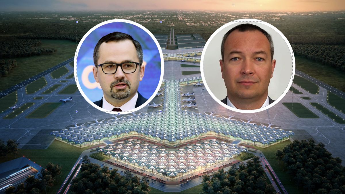 Wiceminister Marcin Horała (z lewej) broni wydatków CPK. Były prezes LOT-u Marcin Celejewski (z prawej) uważa, że problem leży gdzie indziej i to on sprawia, że "każdy kolejny wydany milion będzie nieuzasadniony ekonomicznie"