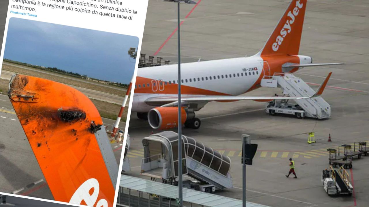 Samolot EasyJet uderzony piorunem 