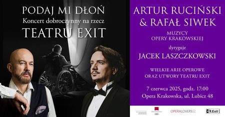 Zapraszamy na niezwykłe wydarzenie: koncert Wielkie Arie Operowe – na rzecz Teatru Exit