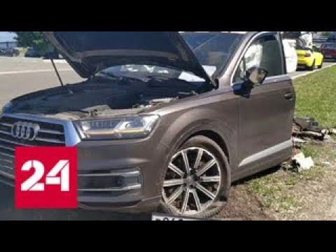 200 km/h i rozerwane na pół audi Q7. Prawdopodobnie nikomu nic się nie stało