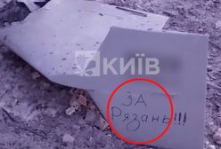 Odkrycie na dronie, który spadł na Kijów. Uwagę zwraca jeden napis
