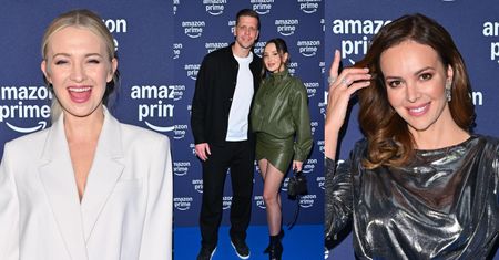 Celebryci na gali Amazon Prime: Wojciech Szczęsny z Mariną Łuczenko w mini, uśmiechnięta Barbara Kurdej-Szatan i Anna Wendzikowska