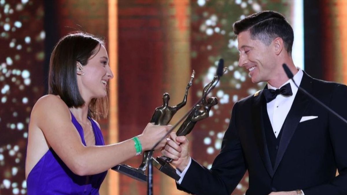Iga Świątek i Robert Lewandowski