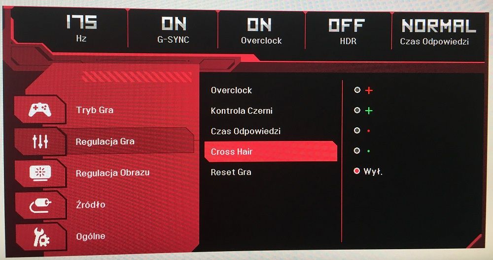 LG 38GL950G - Ustawienia OSD