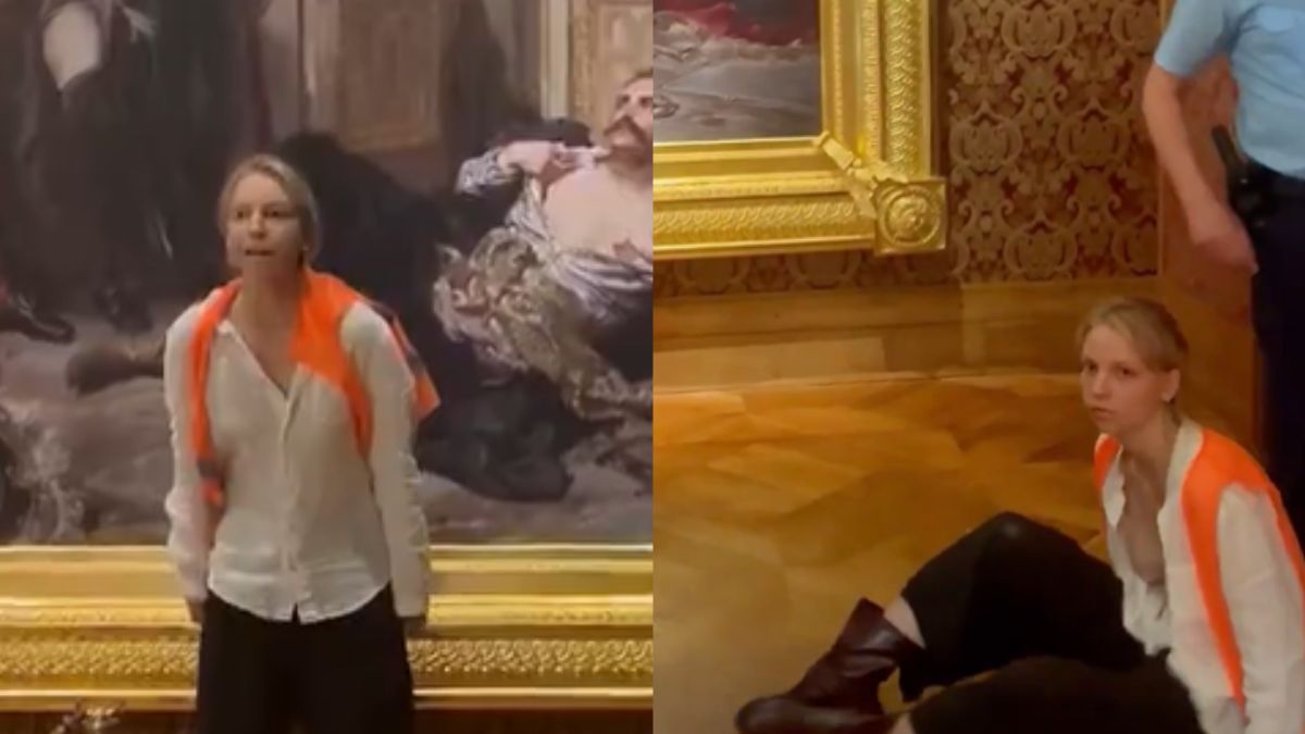 Aktywistka obnażyła się w Zamku Królewskim.