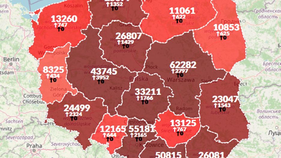 Koronawirus w Polsce. Aktualna mapa zakażeń