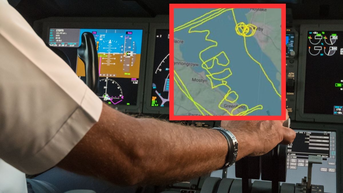 Pilot zrobił napis na radarze, lecąc samolotem.