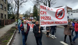 Na Śląsku protestowali przeciwko CPK. Dołączyło wsparcie z okolic Baranowa
