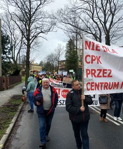 Na Śląsku protestowali przeciwko CPK. Dołączyło wsparcie z okolic Baranowa