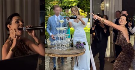 Odziana w panterkową kiecę Dorota Gardias szalała na weselu Magdaleny Adamowicz. Pogodynka zachwyciła suknią ślubną (ZDJĘCIA)