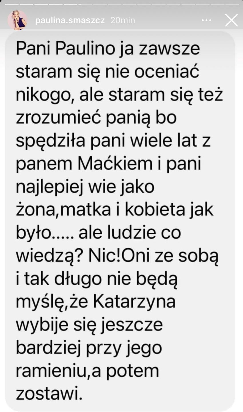 Wiadomości internautów, udostępnione przez Paulinę Smaszcz