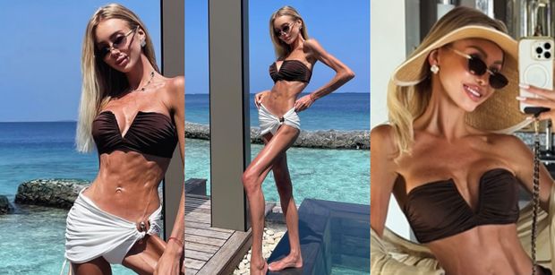 Julia Dybowska eksponuje ekstremalnie szczupłe ciało na Malediwach. Fani drżą o jej zdrowie: "Potrzebujesz pomocy..." (ZDJĘCIA)