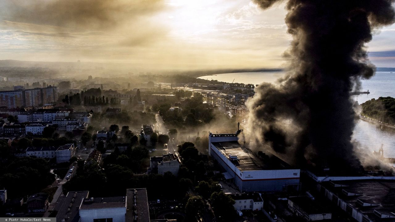 Pożar na terenie Portu Gdańsk