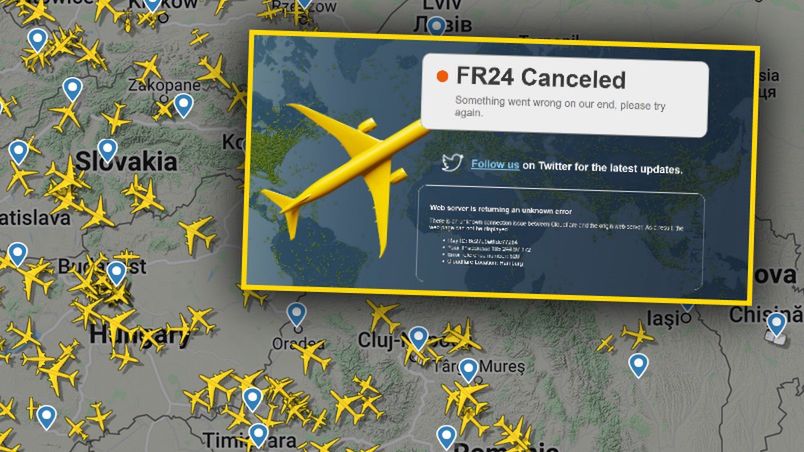 Strona Flightradar24 ma problemy przez duże zainteresowanie 