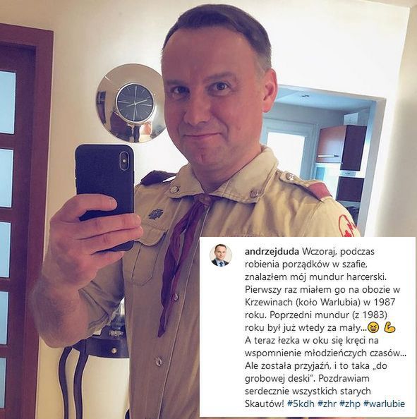 Andrzej Duda na Instagramie
