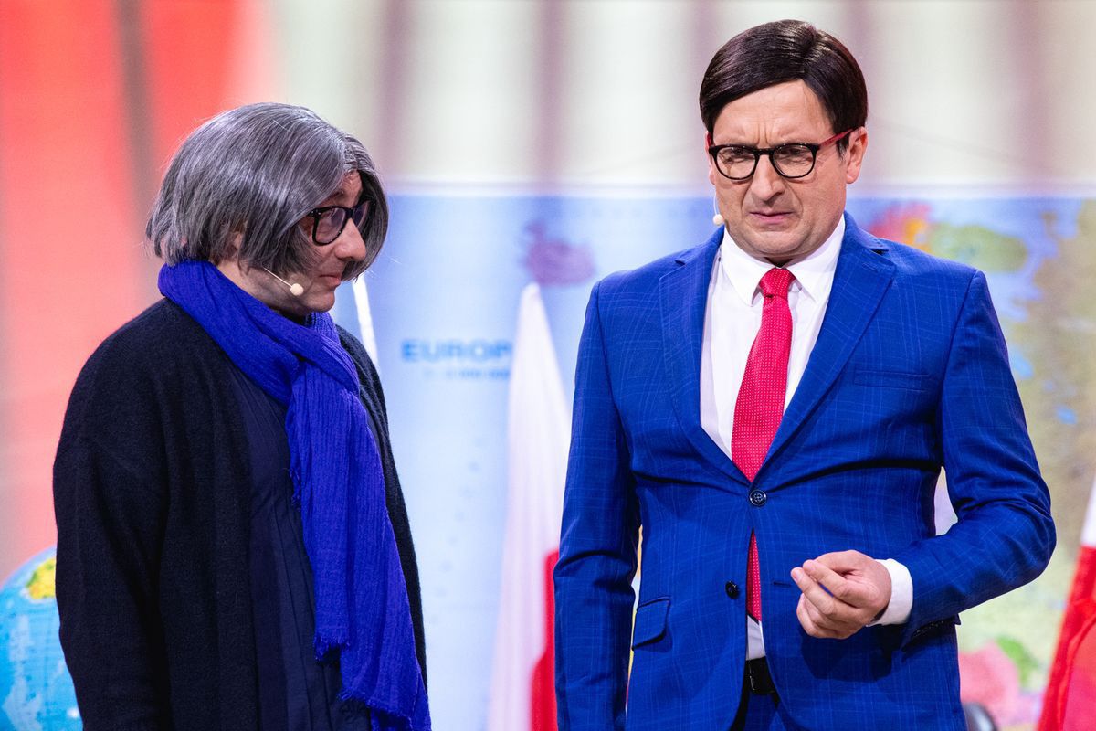 Robert Górski jako Mateusz Morawiecki i "Agnieszka Holland"