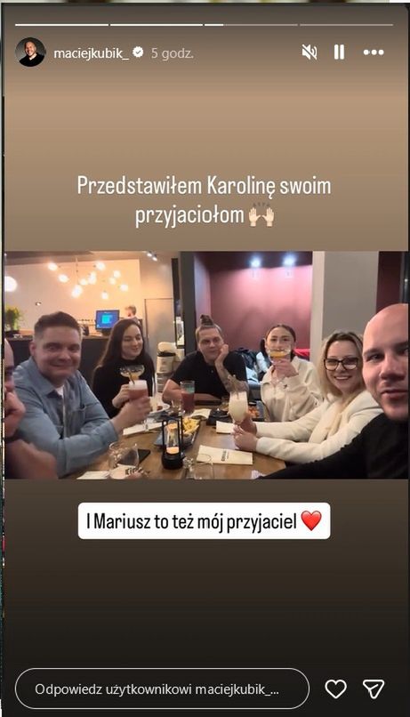 Maciej Kubik ze "Ślubu..." o Karolinie 