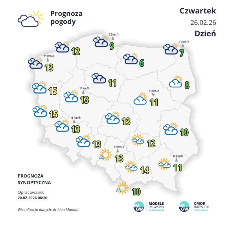 Prognoza pogody na czwartek