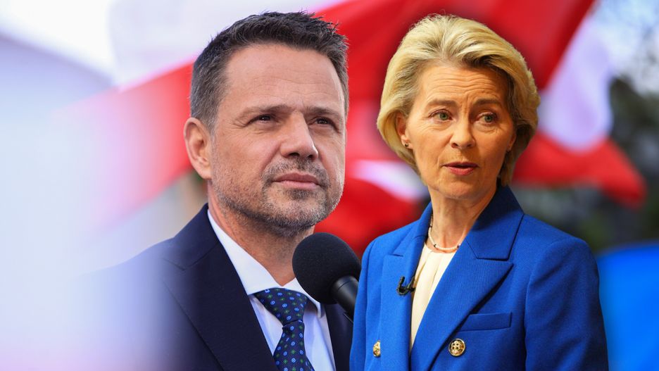 Rafał Trzaskowski oraz Ursula von der Leyen, przewodnicząca KE 