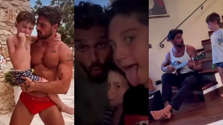 Michele Morrone dokazuje z synami