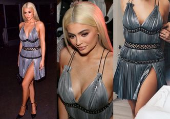Kylie Jenner w srebrnej sukience "z recyklingu" (ZDJĘCIA)