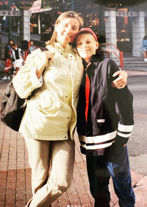 Hanna Śleszyńska ze starszym synem