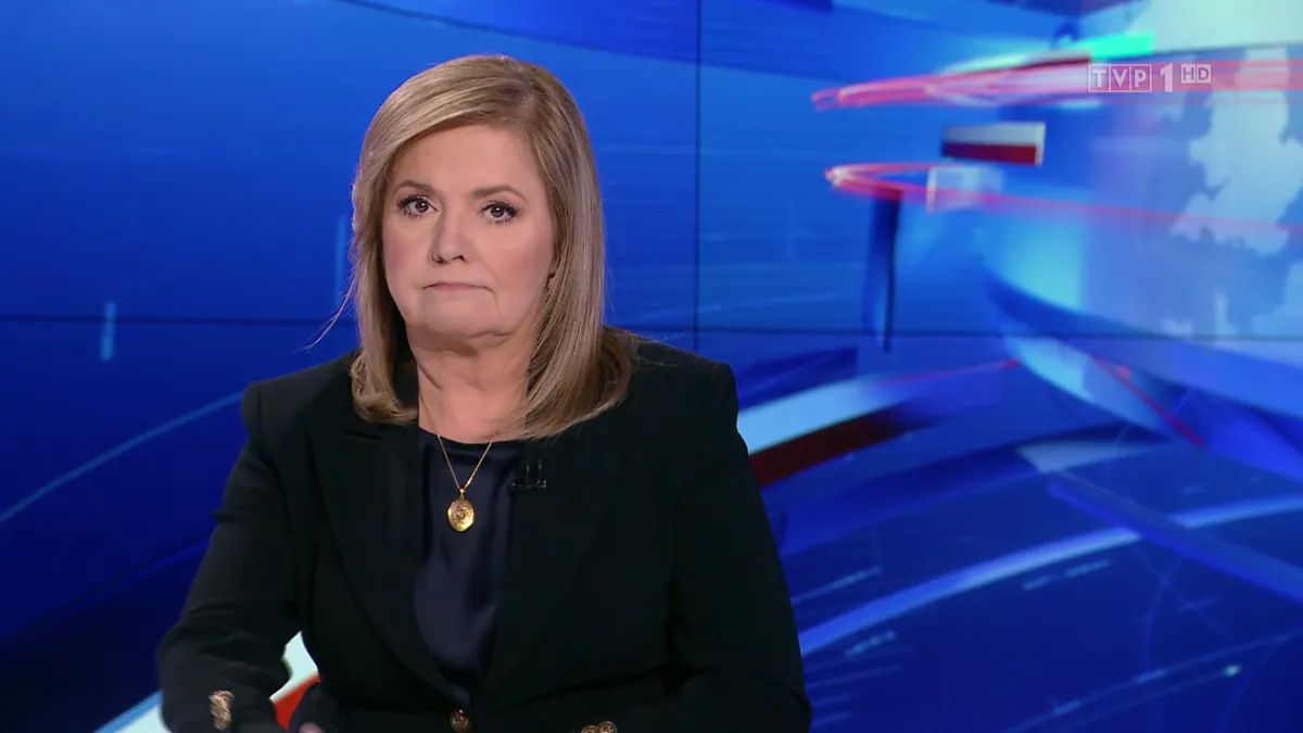 Danuta Holecka w "Wiadomościach" TVP