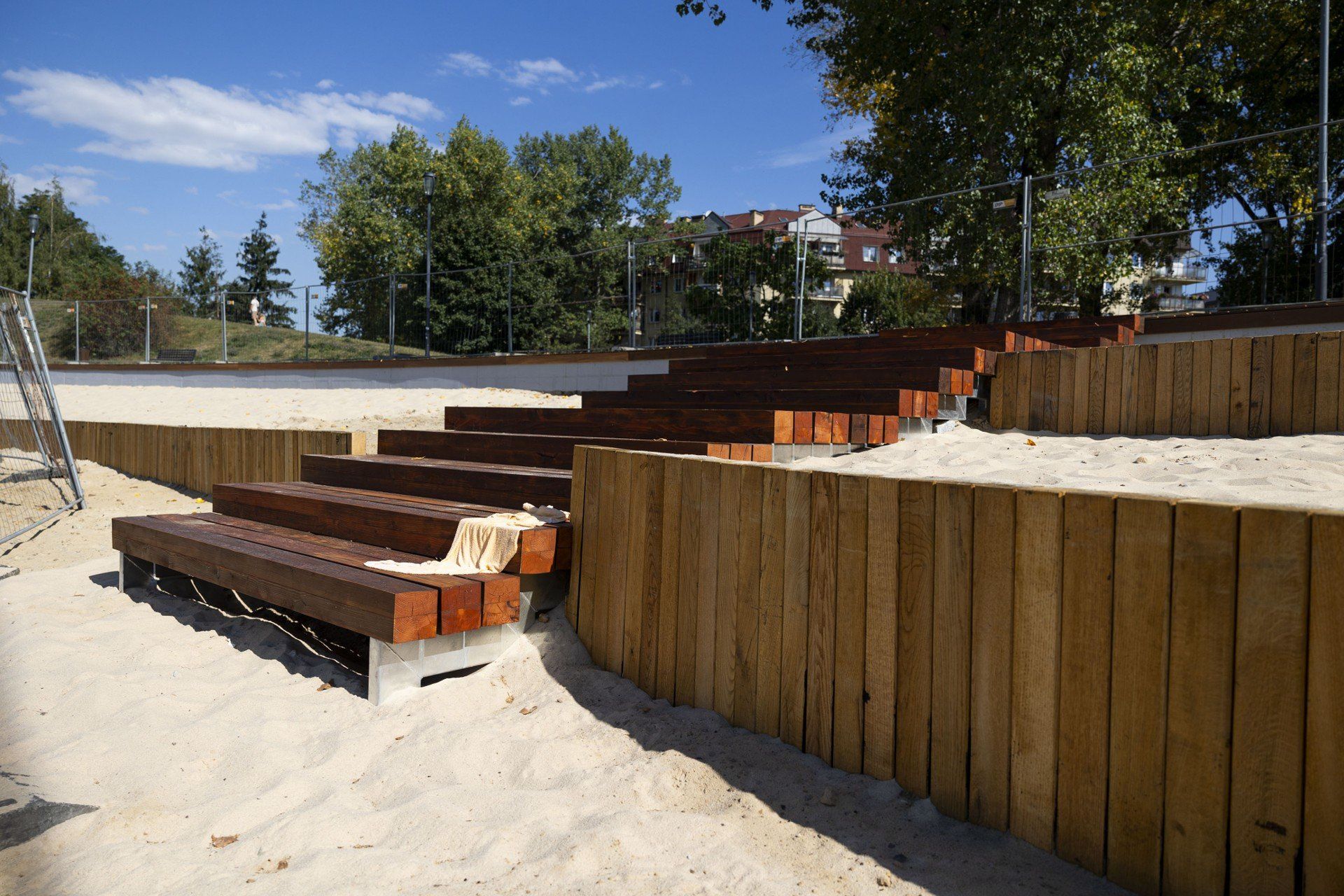 Plaża na Bagrach w remoncie