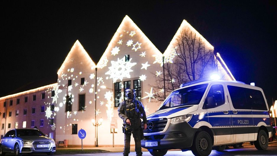 Temporary
A police officer guards at a blocked road near a Christmas market after an incident in Magdeburg, Germany, Friday, Dec. 20, 2024. (AP Photo/Ebrahim Noroozi)
Ebrahim Noroozi