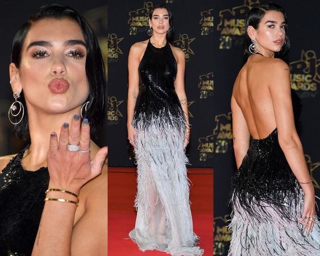 Elegancka Dua Lipa posyła buziaczki z czerwonego dywanu