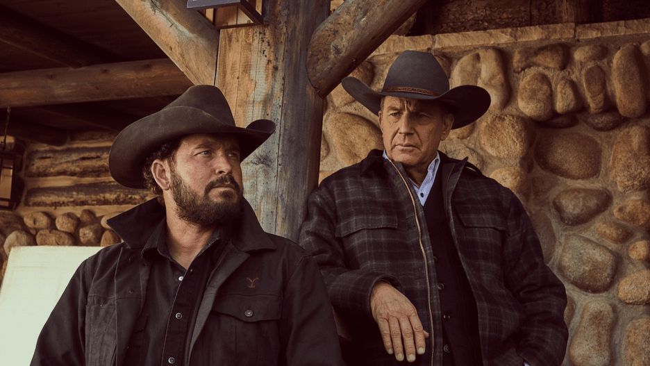 Cole Hauser i Kevin Costner w "Yellowstone"