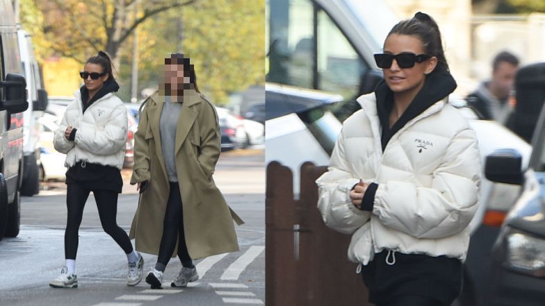 Julia Wieniawa w kurtce za 12 tysięcy drepcze do restauracji